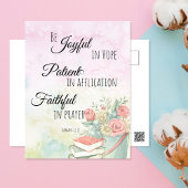 Römer 12:12 Seid froh in Hope Bible verse Postkarte