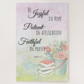 Römer 12:12 Seid froh in Hope Bible verse Puzzle (Vertikal)