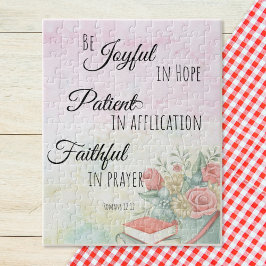 Römer 12:12 Seid froh in Hope Bible verse Puzzle
