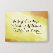 Römer 12:12 Seien Sie froh in der Hoffnung Christl Button (Vorderseite)