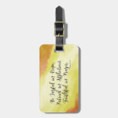 Römer 12:12 Seien Sie froh in der Hoffnung Christl Gepäckanhänger (Vorderseite vertikal)