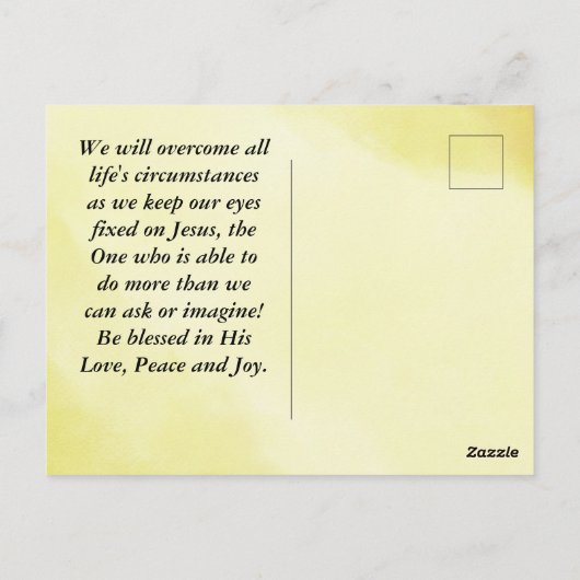 Römer 12:12 Seien Sie froh in der Hoffnung Christl Postkarte (Rückseite)