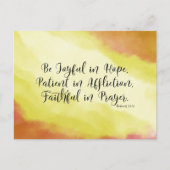 Römer 12:12 Seien Sie froh in der Hoffnung Christl Postkarte (Vorderseite)