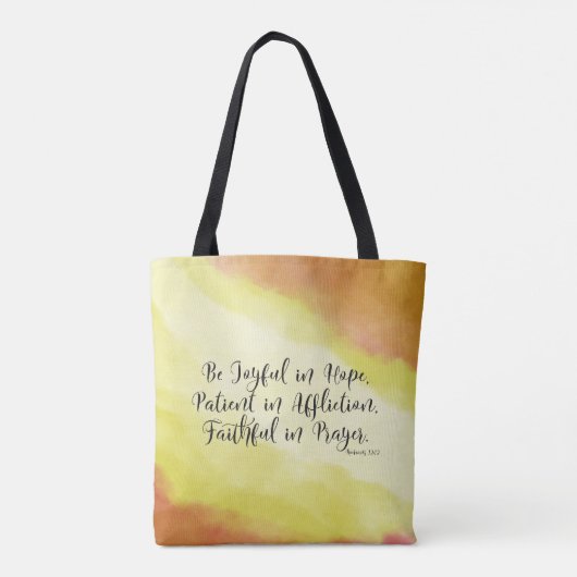 Römer 12:12 Seien Sie froh in der Hoffnung Christl Tasche (Rückseite)