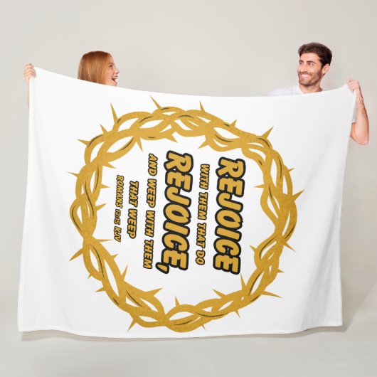 Römer 12:15 KJV Bible Scripture Verse Fleecedecke (Beispiel)