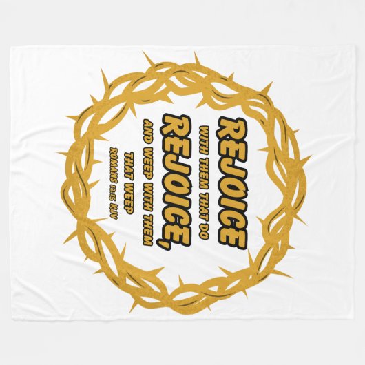 Römer 12:15 KJV Bible Scripture Verse Fleecedecke (Vorderseite (Horizontal))