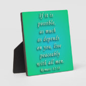 Römer 12:18 fotoplatte (Vorderseite)