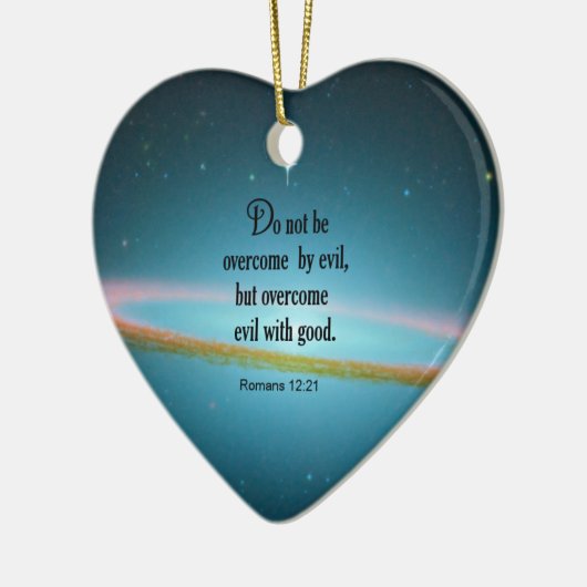 Römer-12:21 Keramik Ornament (Links)