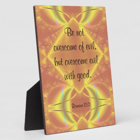 Römer 12:21 Plaque Fotoplatte (Seite)