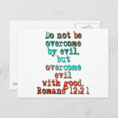 Römer 12:21 postkarte (Vorne/Hinten)