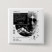 Römer 12:2 Erneuere Deinen Geist System-Meldungsal Button (Vorderseite)