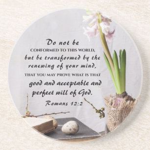 Römer 12:2 Mit dieser Welt nicht übereinstimmen Getränkeuntersetzer