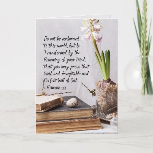 Römer 12:2 Mit dieser Welt nicht übereinstimmen Karte (Vorderseite)