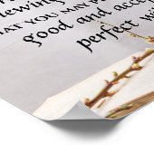 Römer 12:2 Mit dieser Welt nicht übereinstimmen Poster (Ecke)