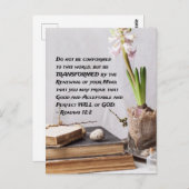 Römer 12:2 Mit dieser Welt nicht übereinstimmen Postkarte (Vorne/Hinten)