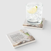 Römer 12:2 Mit dieser Welt nicht übereinstimmen Steinuntersetzer (Seitenansicht)