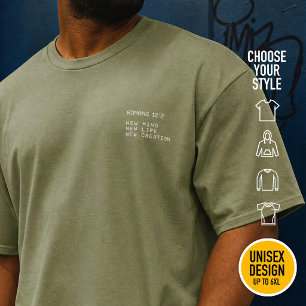 Römer 12:2 Neuer Geist Lebensschöpfung Minimalist T-Shirt