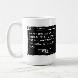 Römer 12:2 Neuer Lebensstil für Christen Minimalis Kaffeetasse