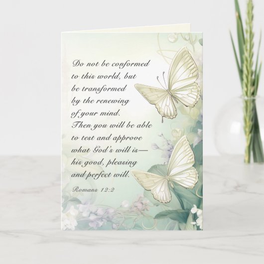 Römer 12:2 Nicht mit dieser Weltbibel übereinstimm Karte (Vorderseite)