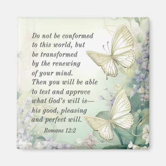 Römer 12:2 Nicht mit dieser Weltbibel übereinstimm Magnet (Vorne)