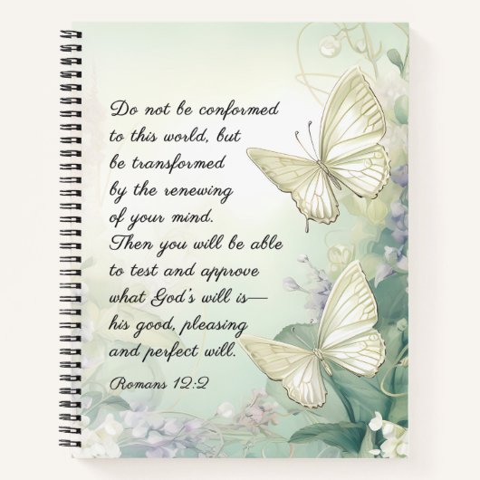 Römer 12:2 Nicht mit dieser Weltbibel übereinstimm Notizblock (Vorderseite)