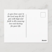 Römer 12:2 Nicht mit dieser Weltbibel übereinstimm Postkarte (Rückseite)