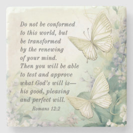 Römer 12:2 Nicht mit dieser Weltbibel übereinstimm Steinuntersetzer