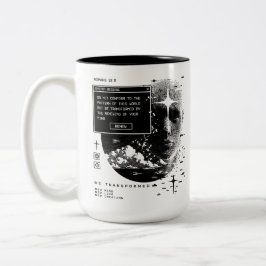 Römer 12:2 Passt euch nicht der christlichen Retro Zweifarbige Tasse