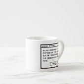 Römer 12:2 Schwarz-Weiß-Computer-Warnfenster Espressotasse (Vorderseite Rechts)