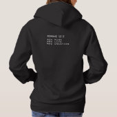 Römer 12:2 Schwarz-Weiß-Computer-Warnfenster Hoodie (Rückseite)