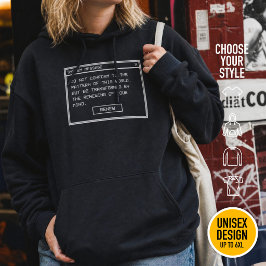 Römer 12:2 Schwarz-Weiß-Computer-Warnfenster Hoodie