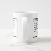 Römer 12:2 Schwarz-Weiß-Computer-Warnfenster Jumbo-Tasse (Rückseite)
