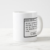 Römer 12:2 Schwarz-Weiß-Computer-Warnfenster Jumbo-Tasse (Vorderseite Rechts)