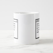 Römer 12:2 Schwarz-Weiß-Computer-Warnfenster Jumbo-Tasse (Vorderseite)