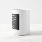 Römer 12:2 Schwarz-Weiß-Computer-Warnfenster Kaffeetasse (Mittel)
