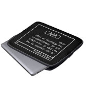 Römer 12:2 Schwarz-Weiß-Computer-Warnfenster Laptopschutzhülle (Vorne Knopf)