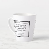 Römer 12:2 Schwarz-Weiß-Computer-Warnfenster Milchtasse (Linke Ecke)