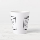 Römer 12:2 Schwarz-Weiß-Computer-Warnfenster Milchtasse (Vorderseite)