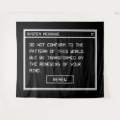 Römer 12:2 Schwarz-Weiß-Computer-Warnfenster Wandteppich (Vorderseite (Horizontal))