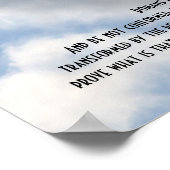 Römer 12:2 Segen für Inspiration-Bibel-Verse Poster (Ecke)