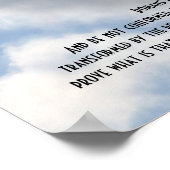 Römer 12:2 Segen für Inspiration-Bibel-Verse Poster (Ecke)