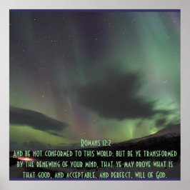 Römer 12:2 Segen für Inspiration-Bibel-Verse Poster