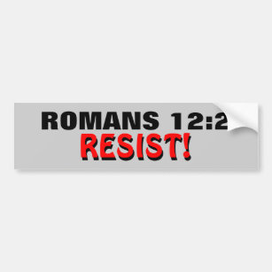 Römer-12:2 widerstehen! autoaufkleber
