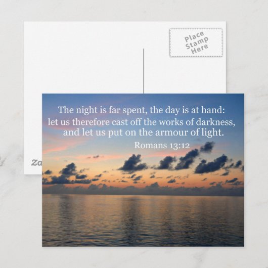 Römer 13:12 postkarte (Vorne/Hinten)