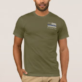 Römer-13:4 verdünnen Blue Line T-Shirt (Vorderseite)