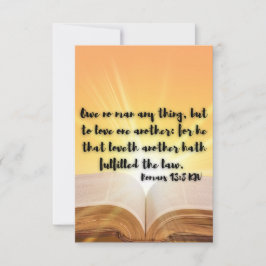 Römer 13:8 KJV Bible Verse Pic Flat Greeting Card Karte
