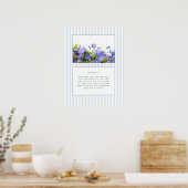 Römer 15,13 Bibelvers Blumen & Küste Poster (Küche)