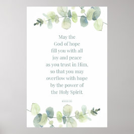 Römer 15:13, Bible Verse Print, Gott der Hoffnung Poster