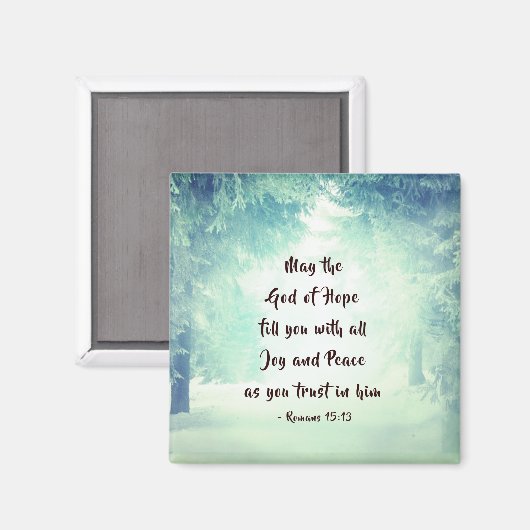 Römer 15:13 Der Gott der Hoffnung Magnet (Vorderseite/Rückseite)