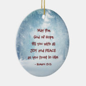 Römer 15:13 Der Gott der Hoffnung, Weihnachten Keramik Ornament (Rechts)